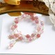 Strawberry Quartz Zircon Flower Healing Bracelet