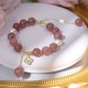 Strawberry Quartz Pearl Four Leaf Clover Love Bracelet Strawberry Quartz Pearl Four Leaf Clover Love Bracelet