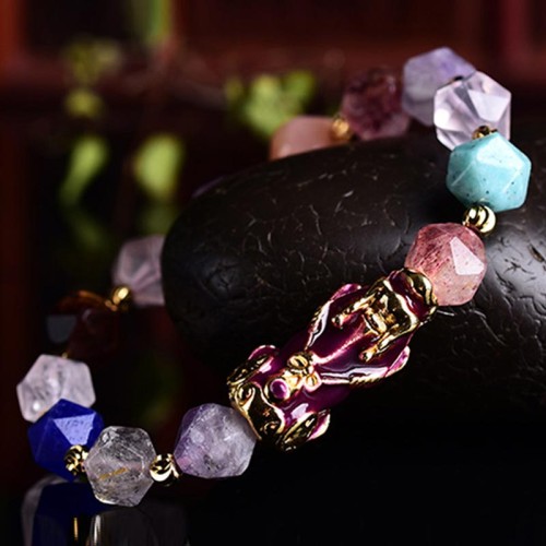 Feng Shui PiXiu Amethyst Luck Bracelet