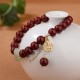 Cinnabar Hetian Jade Four Leaf Clover Bracelet Cinnabar Hetian Jade Four Leaf Clover Bracelet