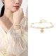 925 Sterling Silver Hetian White Jade Cherry Blossom Protection Bracelet 925 Sterling Silver Hetian White Jade Cherry Blossom Protection Bracelet