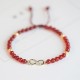 Natural Red Agate Endless Knot Confidence Bracelet