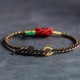 Rose Flower Peace Knot Handmade Luck Bracelet Rose Flower Peace Knot Handmade Luck Bracelet