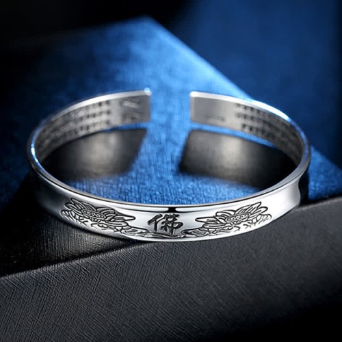 Heart Sutra Lotus Peace Copper Cuff Bracelet Heart Sutra Lotus Peace Copper Cuff Bracelet