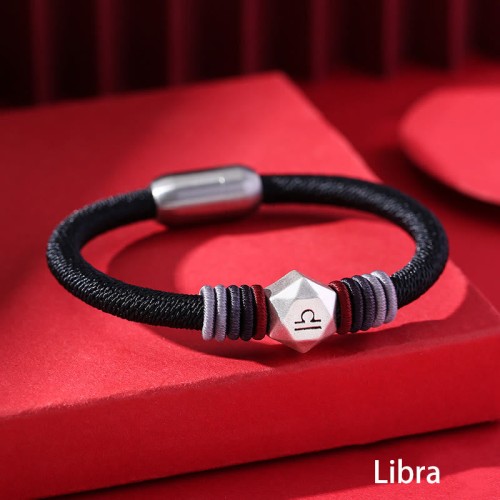 999 Sterling Silver Zodiac Blessing Handmade String Bracelet 999 Sterling Silver Zodiac Blessing Handmade String Bracelet
