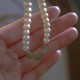 14K Gold Plated Pearl Hetian Cyan Jade Sincerity Bead Bracelet 14K Gold Plated Pearl Hetian Cyan Jade Sincerity Bead Bracelet