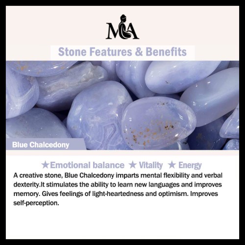 Blue Chalcedony Emotional Balance Bracelet Blue Chalcedony Emotional Balance Bracelet