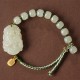 Sterling Silver Hetian Jade Happiness Bracelet