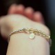 925 Silver Natural Jade Gourd Rutilated Quartz Fu Character Bracelet 925 Silver Natural Jade Gourd Rutilated Quartz Fu Character Bracelet