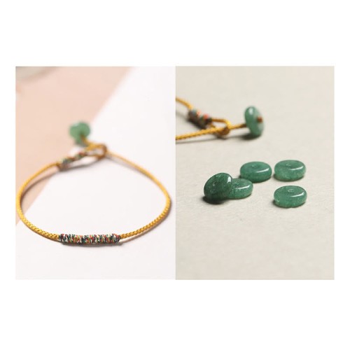 Tibetan Green Aventurine Luck Protection Braided Bracelet