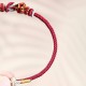 Handmade Peach Blossom Peace Knot Luck Bracelet