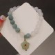 White Agate Jade Lotus Peace Buckle Protection Bracelet White Agate Jade Lotus Peace Buckle Protection Bracelet