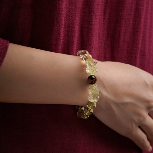 Citrine PiXiu Tiger Eye Prosperity Protection Bracelet Citrine PiXiu Tiger Eye Prosperity Protection Bracelet