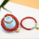 Tibetan Cinnabar Green Aventurine Luck Bracelet