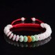 Round Jade Lucky Red String Weave Bracelet Round Jade Lucky Red String Weave Bracelet