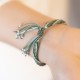 White Jade Bamboo Reincarnation Knot Bracelet White Jade Bamboo Reincarnation Knot Bracelet