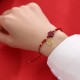 Cinnabar Fu Character Blessing Braided String Bracelet Cinnabar Fu Character Blessing Braided String Bracelet