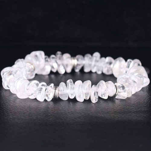 Natural White Crystal Lotus Healing Bracelet