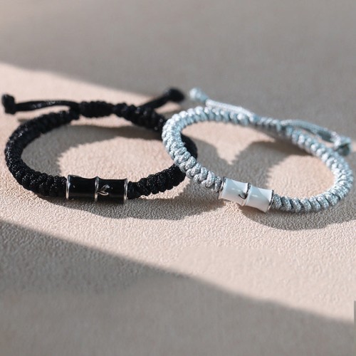 Bamboo Pattern Healing Couple Rope Bracelet