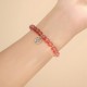 14K Gold Plated Strawberry Quartz Fu Charm Bracelet 14K Gold Plated Strawberry Quartz Fu Charm Bracelet
