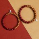 925 Sterling Silver Peach Wood Cinnabar Evil Spirit Bracelet 925 Sterling Silver Peach Wood Cinnabar Evil Spirit Bracelet