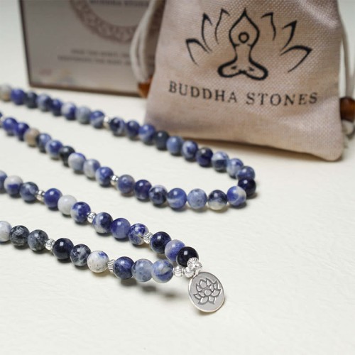 Blue Aventurine Lotus Peace Necklace Bracelet