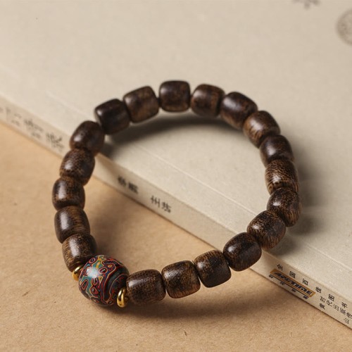 Agarwood Copper Coin Auspicious Cloud Calm Bracelet Agarwood Copper Coin Auspicious Cloud Calm Bracelet