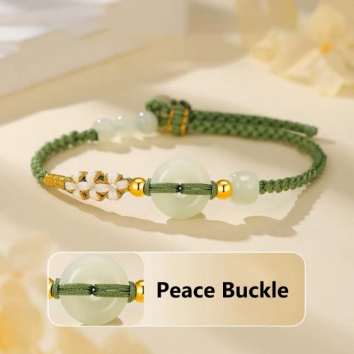 Hetian Jade Peace Buckle Luck Bracelet Hetian Jade Peace Buckle Luck Bracelet
