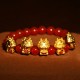Year of the Dragon Red Agate Copper Coin Fu Character Bracelet Year of the Dragon Red Agate Copper Coin Fu Character Bracelet