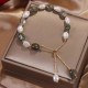 Blue Aventurine Crystal Pearl Healing Bracelet Blue Aventurine Crystal Pearl Healing Bracelet