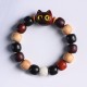 Ebony Wood Cat Engraved Protection Bracelet