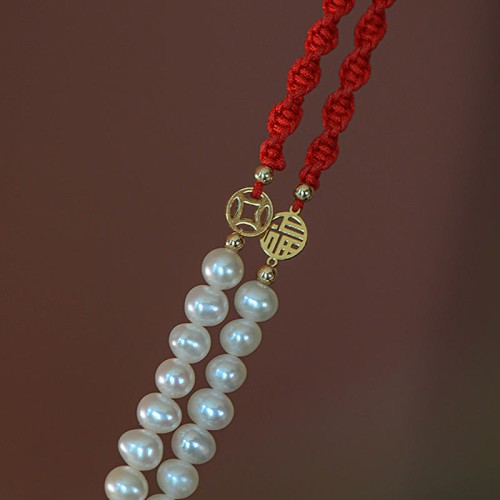 14K Gold Plated Pearl Luck Red String Bracelet 14K Gold Plated Pearl Luck Red String Bracelet