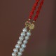 14K Gold Plated Pearl Luck Red String Bracelet 14K Gold Plated Pearl Luck Red String Bracelet