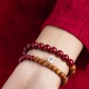 925 Sterling Silver Peach Wood Cinnabar Evil Spirit Bracelet 925 Sterling Silver Peach Wood Cinnabar Evil Spirit Bracelet