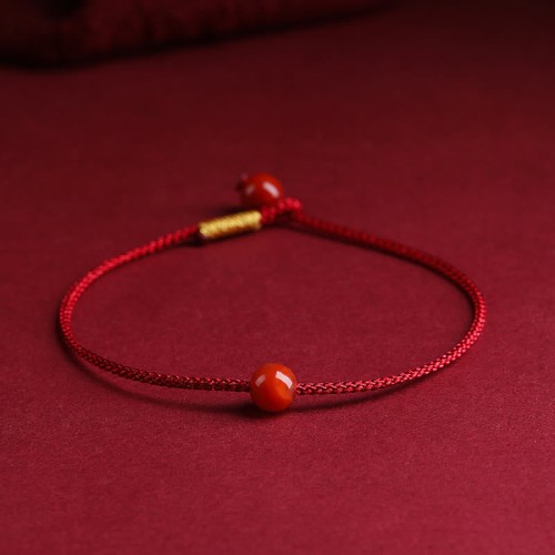 Cinnabar Red Agate Blessing Bracelet