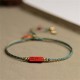 Handmade Cinnabar Blessing Braid Double Layer Bracelet Handmade Cinnabar Blessing Braid Double Layer Bracelet