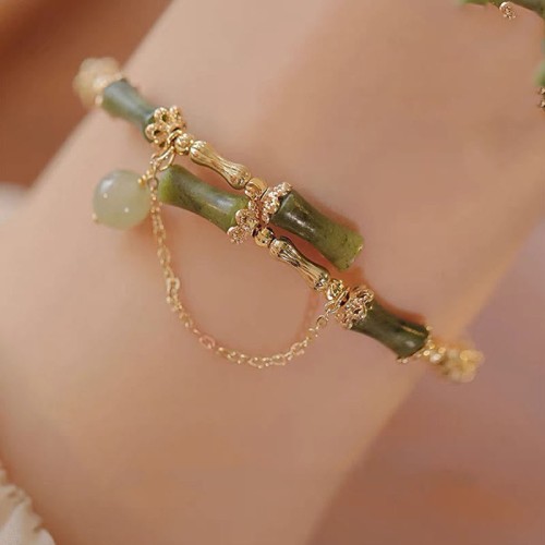 Bamboo Jade Pattern Luck Bangle Bamboo Jade Pattern Luck Bangle