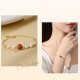 925 Sterling Silver Pearl Cinnabar Healing Bracelet 925 Sterling Silver Pearl Cinnabar Healing Bracelet
