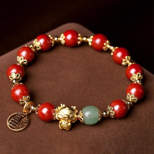 Year of the Dragon Cinnabar Blessing Bracelet