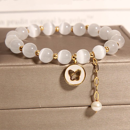 Cat's Eye Butterfly Love Bracelet