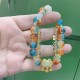 Liuli Glass Bead Chinese Lock Fortune Bracelet Liuli Glass Bead Chinese Lock Fortune Bracelet