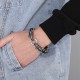 Dragon Leather Titanium Steel Luck Braided Bracelet Dragon Leather Titanium Steel Luck Braided Bracelet