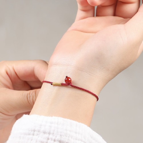 Cinnabar Red Agate Blessing Bracelet