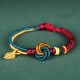 Tibetan Mandala Knot Leaf Luck Rope Bracelet Tibetan Mandala Knot Leaf Luck Rope Bracelet