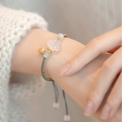Red Agate Jade Lotus Confidence Bracelet Red Agate Jade Lotus Confidence Bracelet