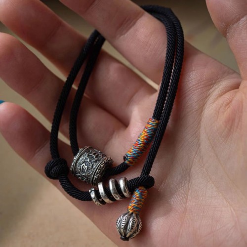 Tibetan Om Mani Padme Hum Double Wrap Bracelet