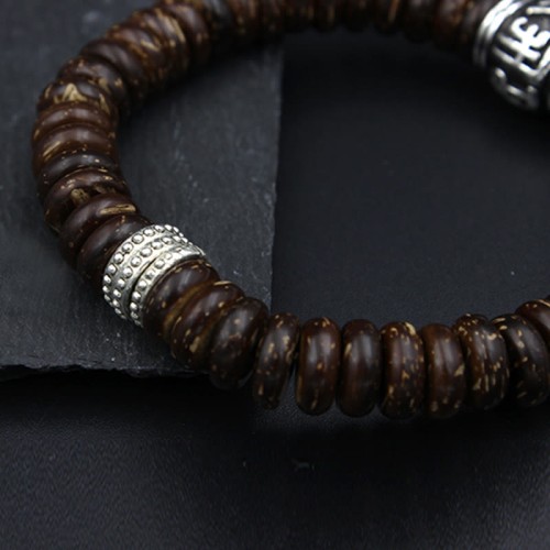 Tibetan Coconut Shell Om Mani Padme Hum Bracelet Tibetan Coconut Shell Om Mani Padme Hum Bracelet