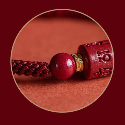 Cinnabar Om Mani Padme Hum Blessing Bracelet