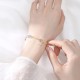 14K Gold Plated Strawberry Quartz M枚bius Loop Bracelet
