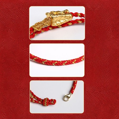999 Silver Dragon Luck Eight Thread Knot Braided Bracelet 999 Silver Dragon Luck Eight Thread Knot Braided Bracelet